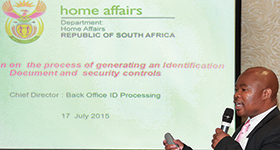 Thomas Sigama, chief director: Back Office ID at the Department of Home Affairs.